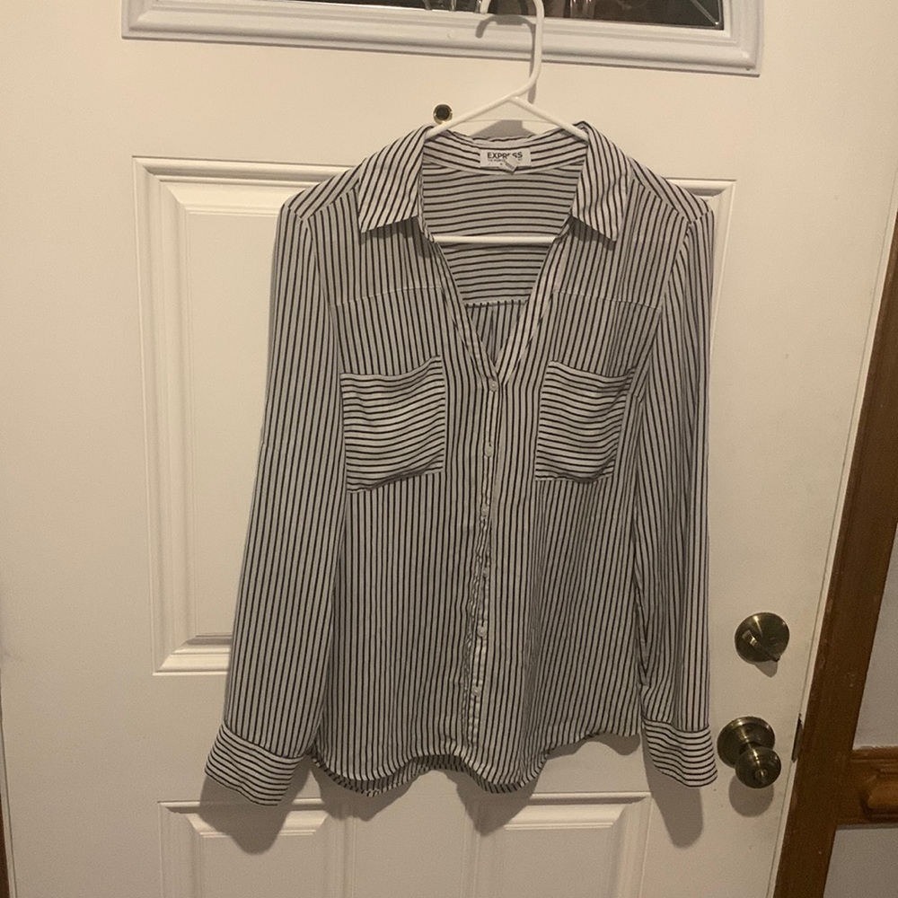 Express brand medium black and white shirt